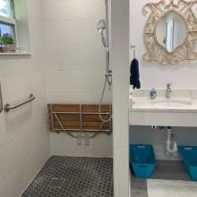 Bathroom with accessible shower